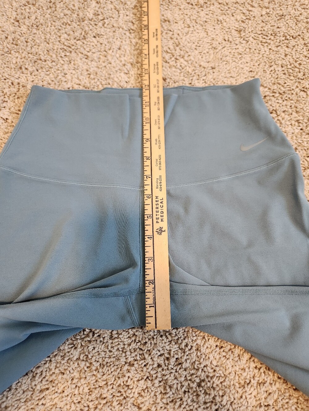 Nike Zenvy High Waisted 8" Biker Shorts In Teal Size Medium - Picture 8 of 9
